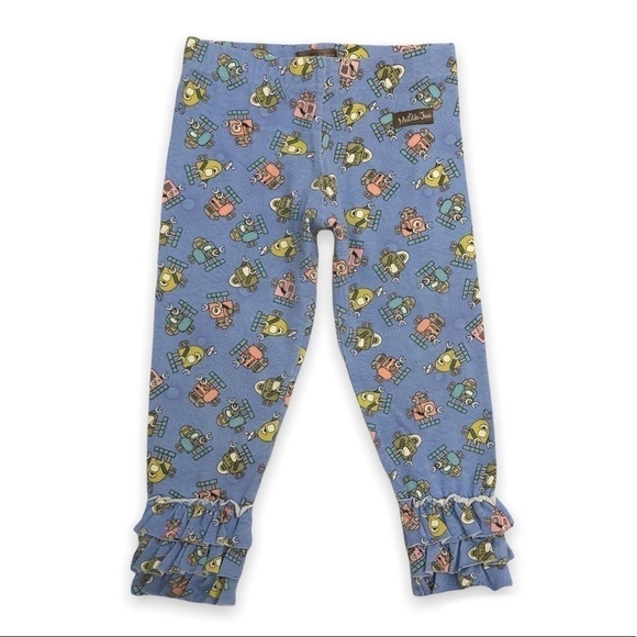 Matilda Jane You & Me Short Circuit Robot Ruffle Leggings Girls 2. - Picture 1 of 4